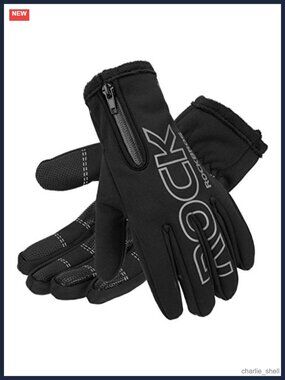 Winter Cycling Gloves Water Resistant Touch Screen Fleece Lined